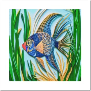 Quilled Fish Posters and Art